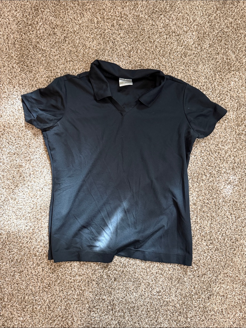 Nike Women's Black Short Sleeve Polo Top